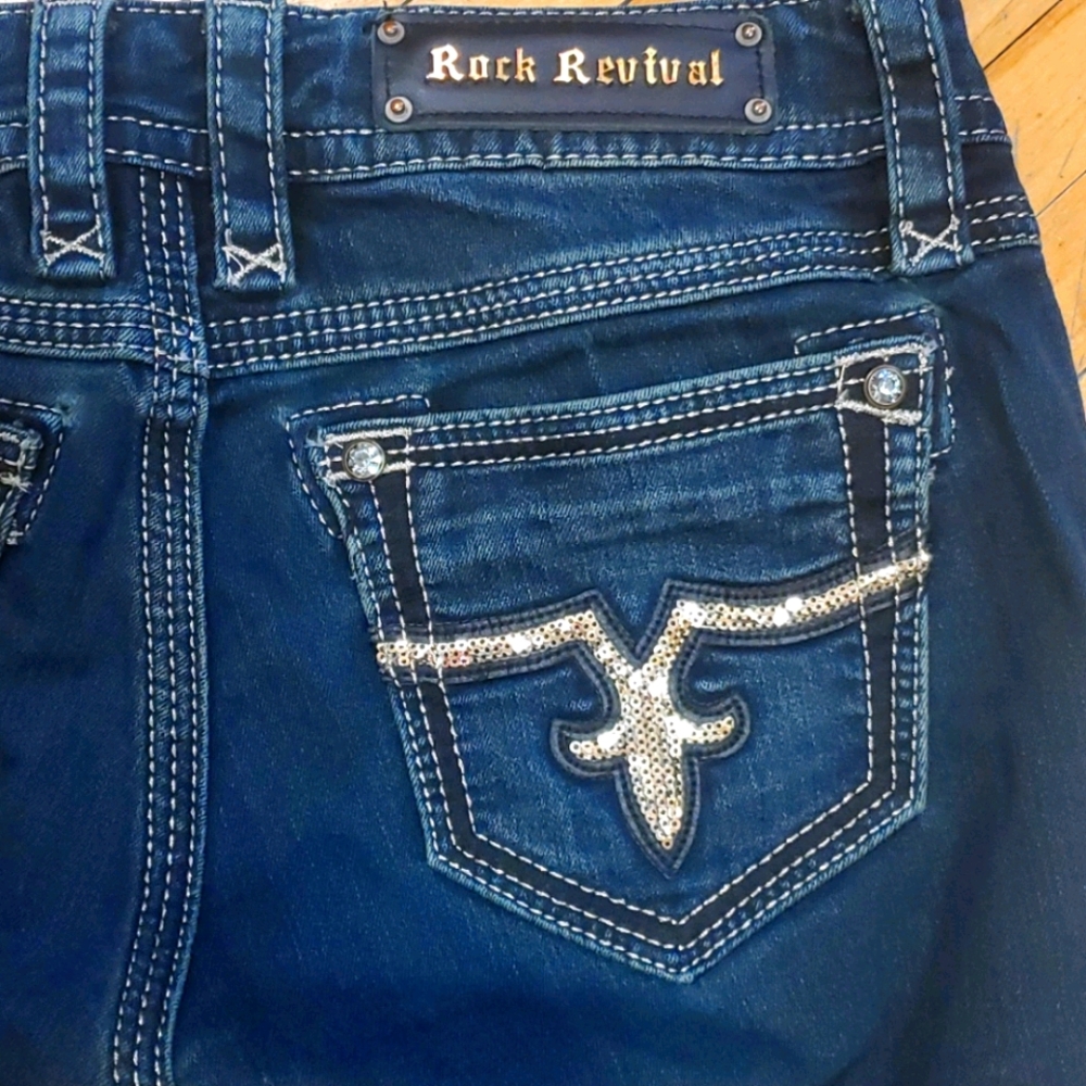 Rock Revival Jacklyn Super Skinny Jeans , 30
